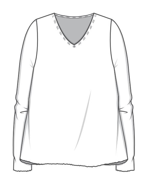 4022 Shirt a-line - 58 anthrasite melange, Gr. XL