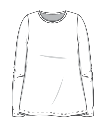 4304 Shirt A-line - b-0/134 raw white/chestnut, versch. Größen